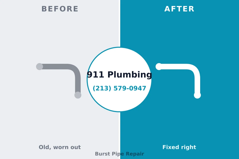 Before and after: plumbing company Fulton, MS